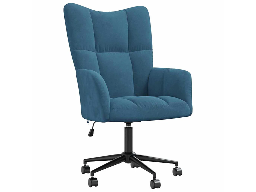 Chaise de relaxation Bleu Velours