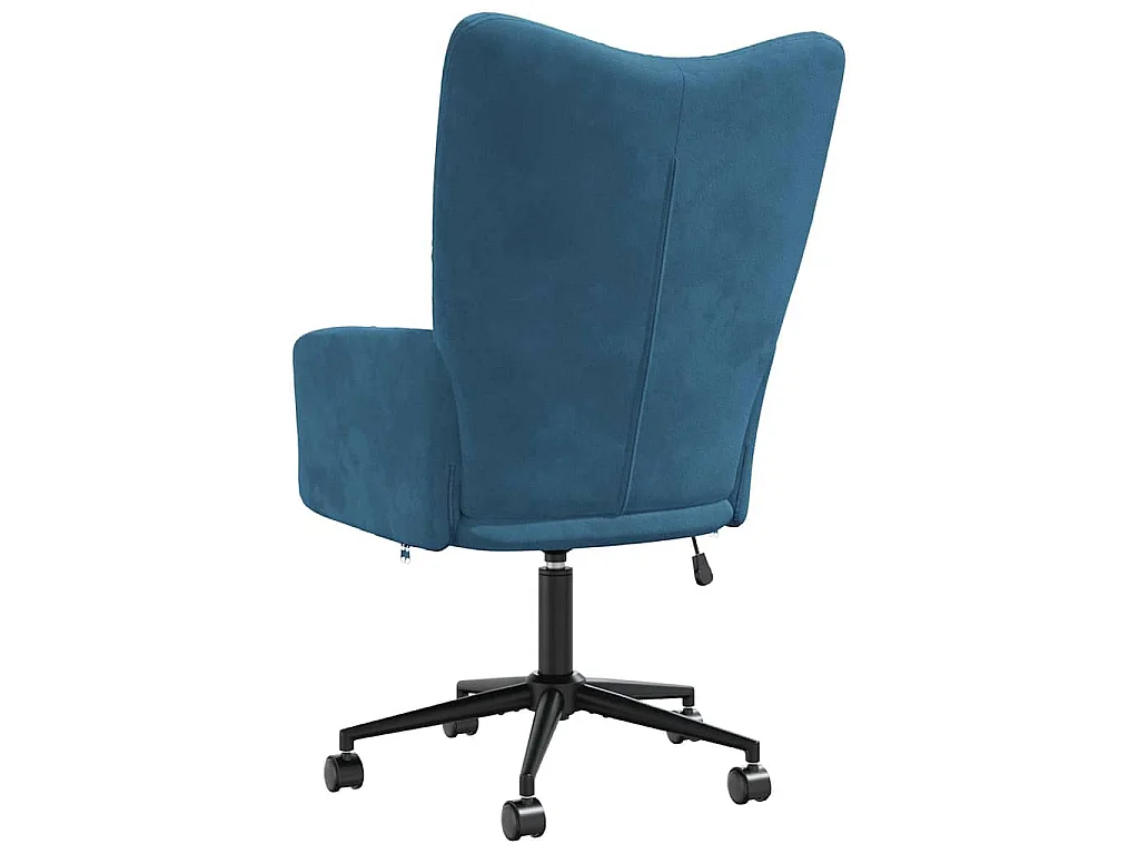 Chaise de relaxation Bleu Velours