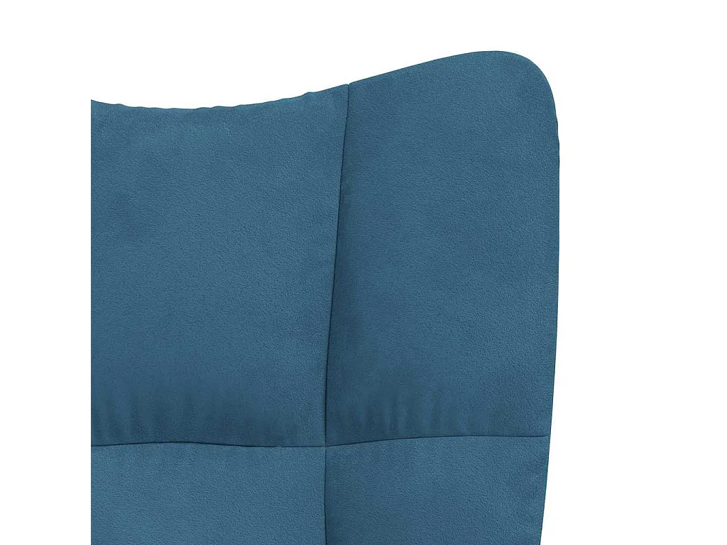 Chaise de relaxation Bleu Velours
