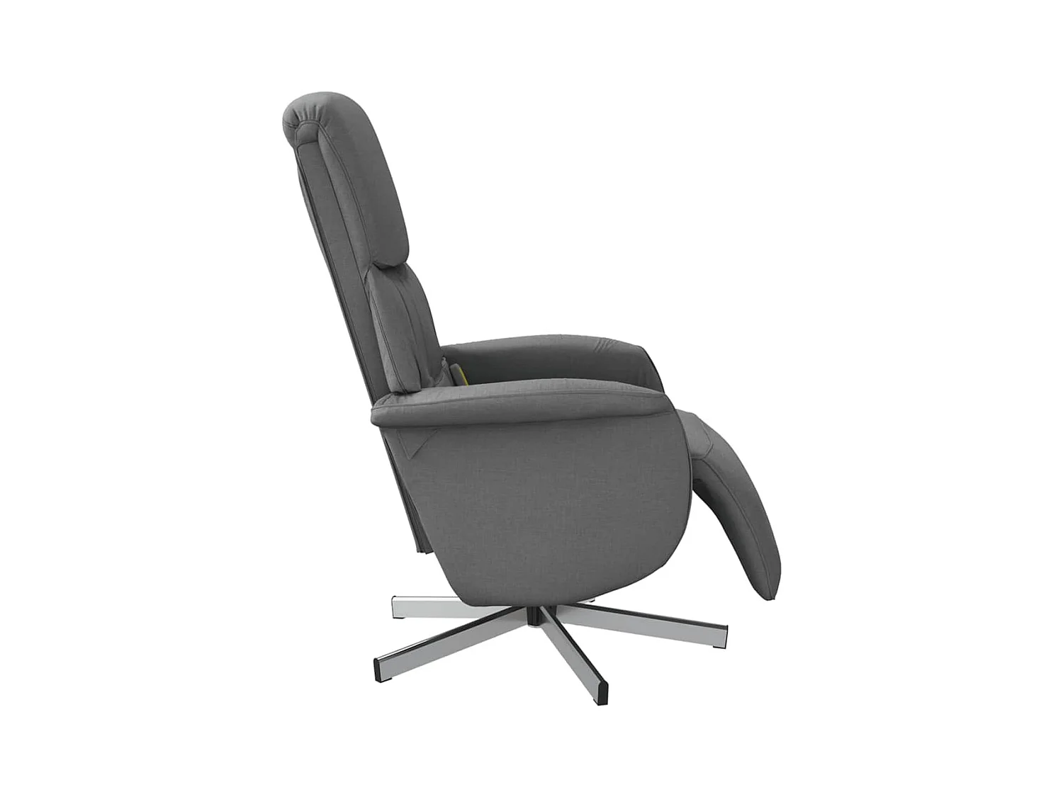 Fauteuil inclinable de massage et repose-pieds gris foncé tissu