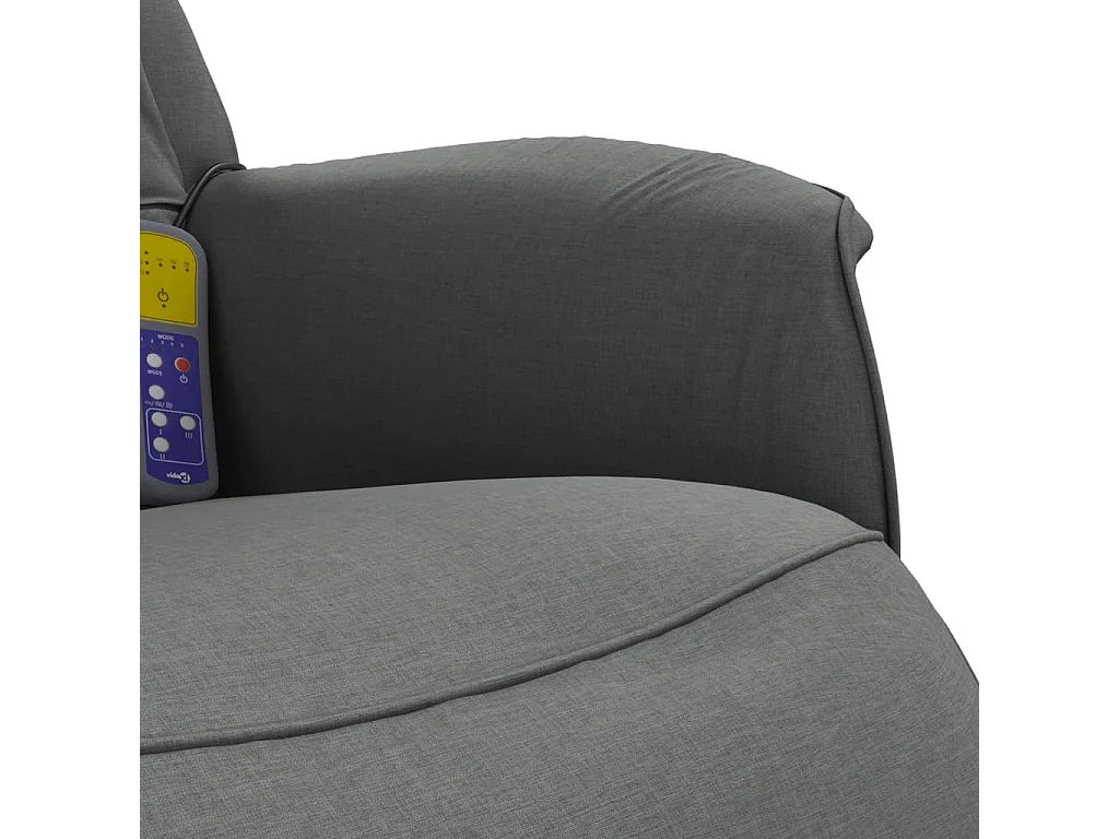 Fauteuil inclinable de massage et repose-pieds gris foncé tissu