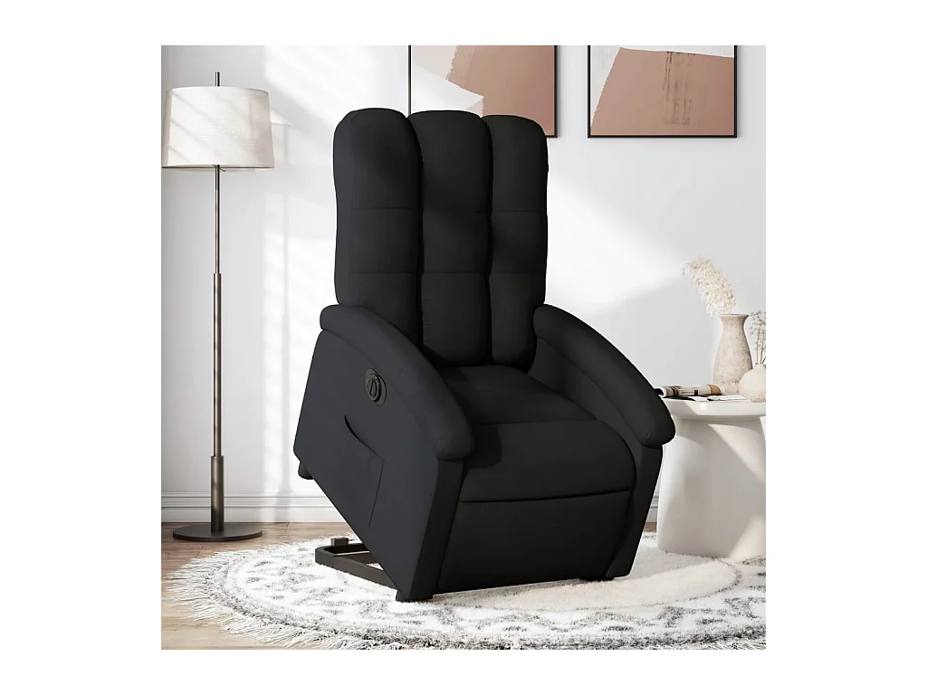 Fauteuil inclinable électrique noir tissu