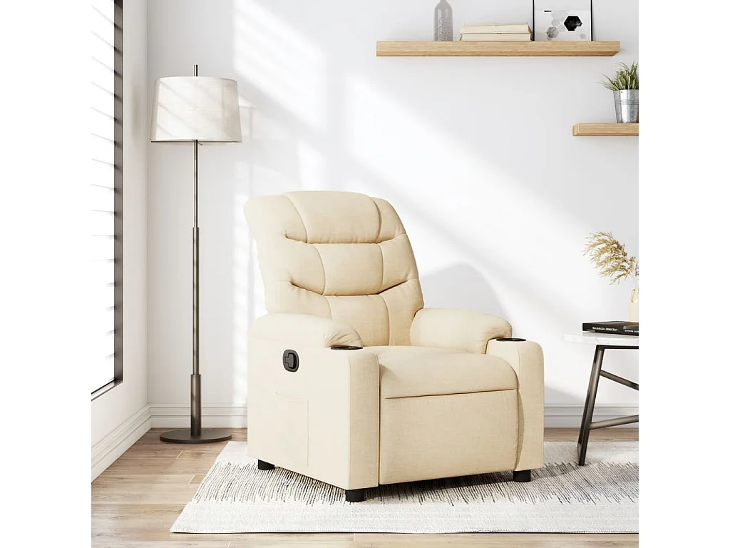 Fauteuil inclinable Crème Tissu