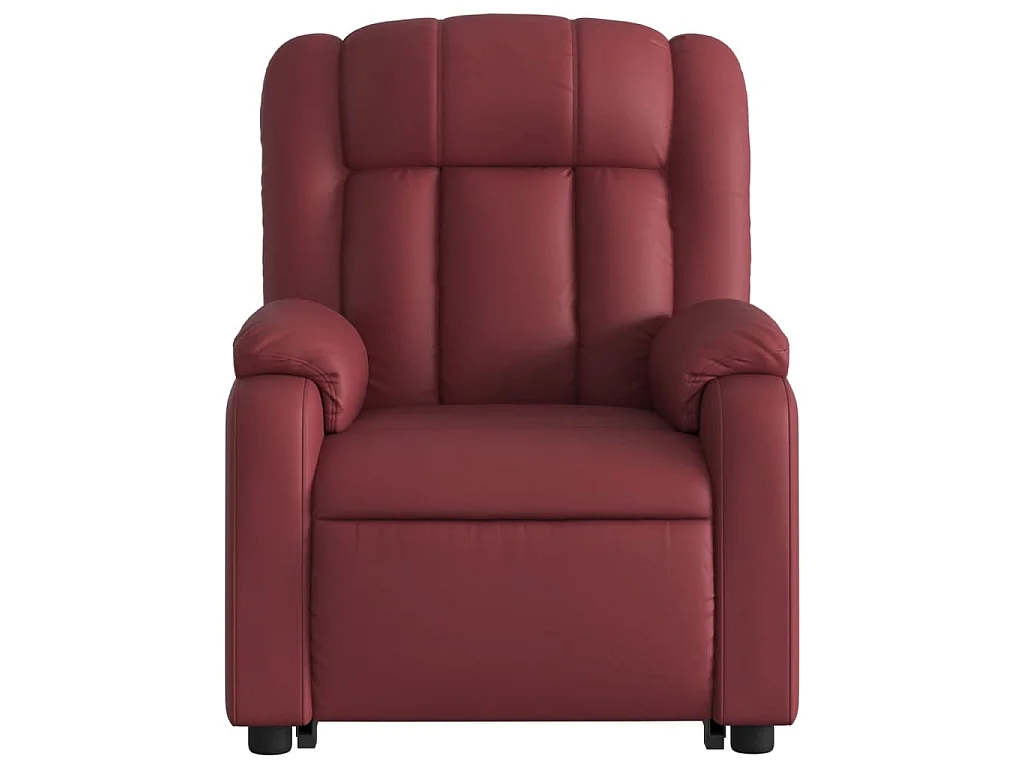 Fauteuil inclinable de massage électrique rouge bordeaux