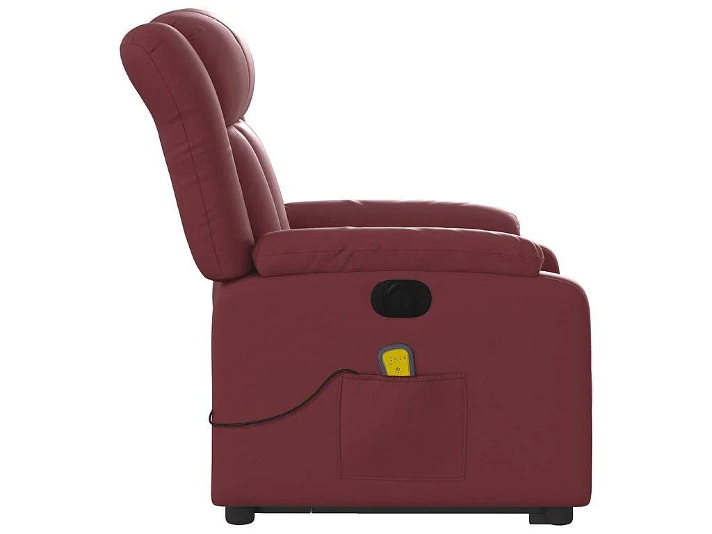 Fauteuil inclinable de massage électrique rouge bordeaux