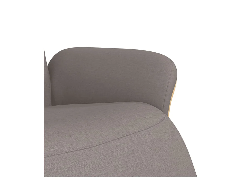 Sillón reclinable con reposapiés tela gris taupe
