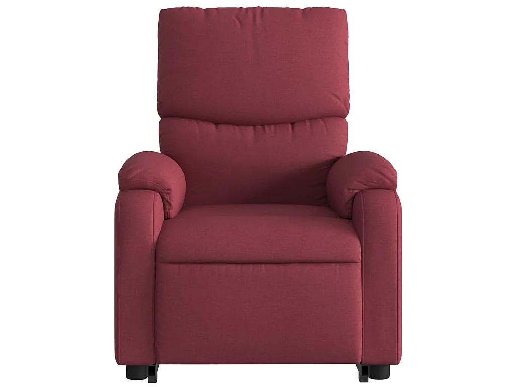 Fotel relaksacyjny bordo z funkcją elektrycznego podnoszenia i ręczną regulacją