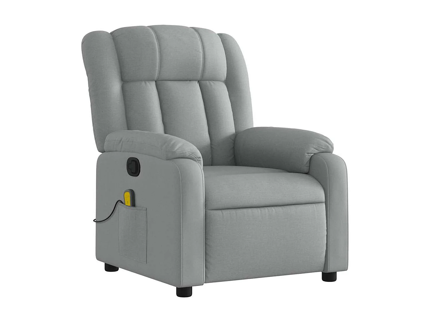 Massagesessel Hellgrau Stoff