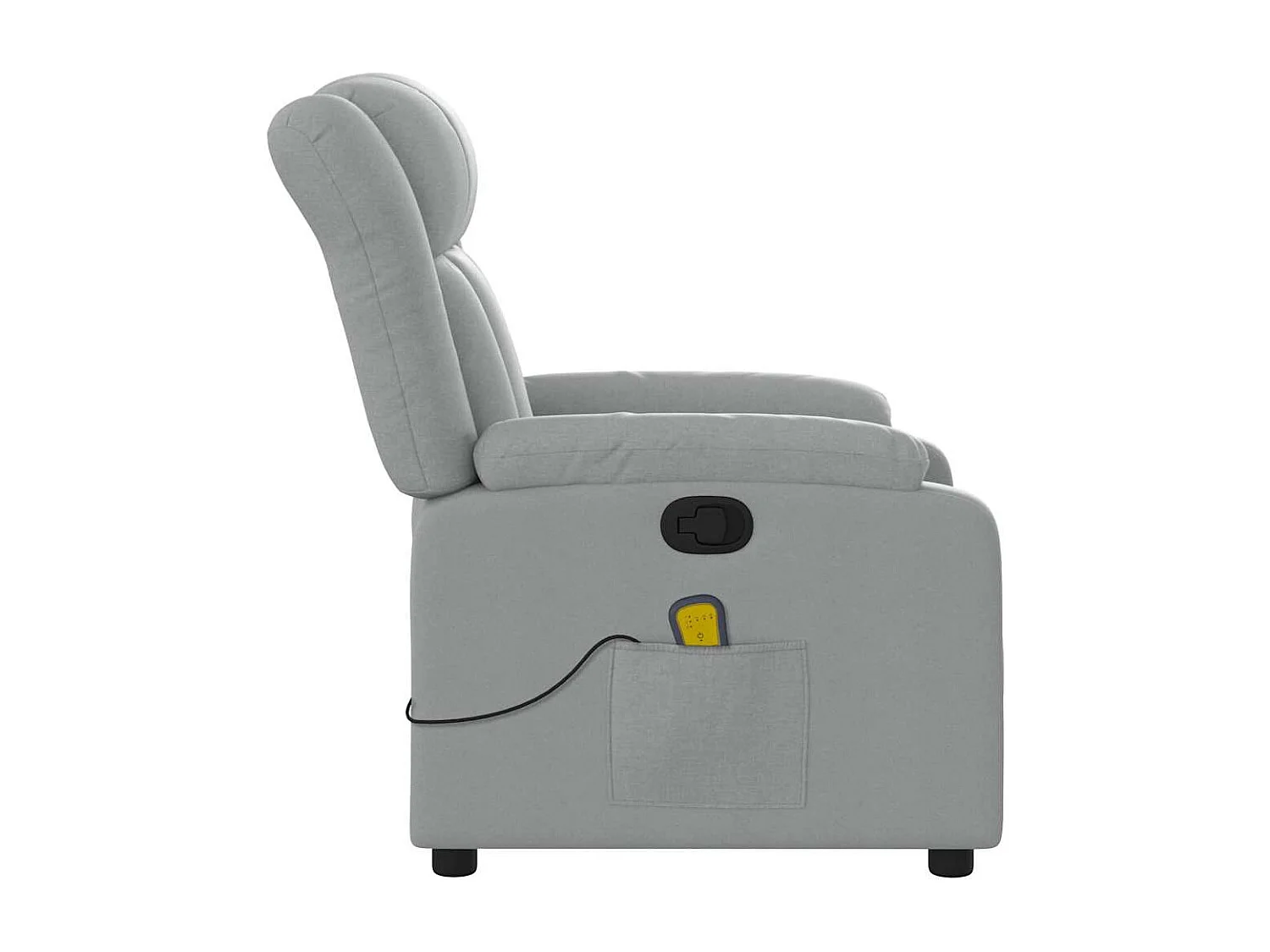 Massagesessel Hellgrau Stoff