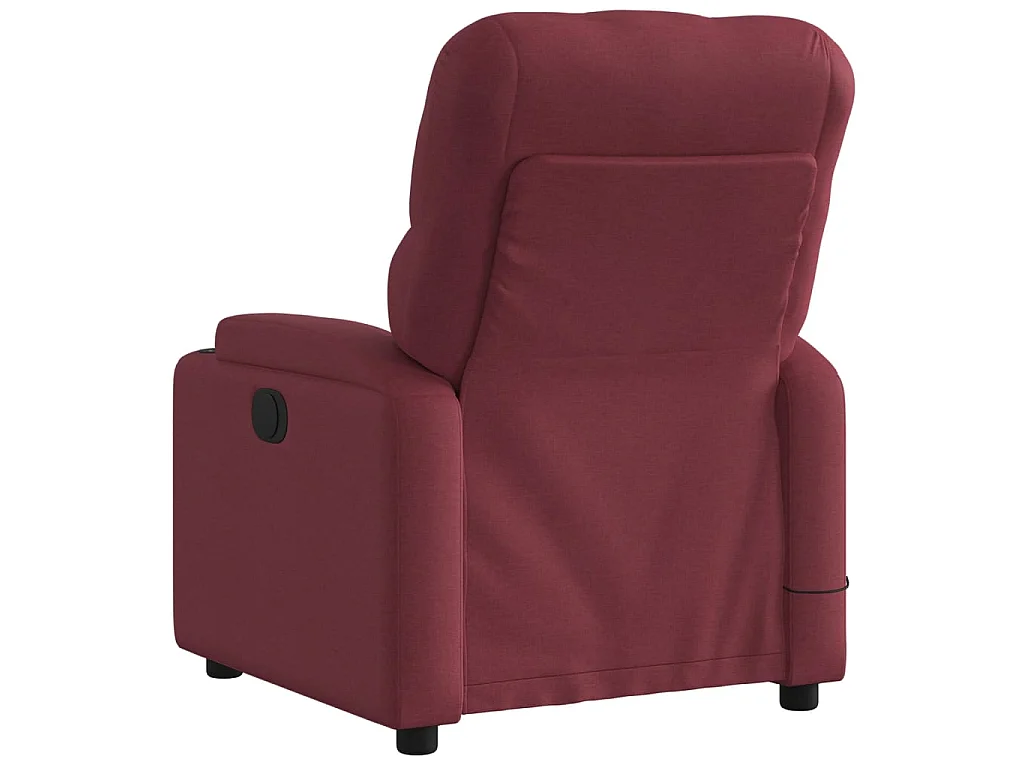 Fauteuil de massage inclinable électrique Rouge bordeaux Tissu