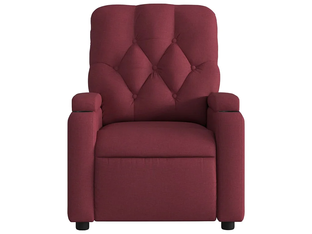 Fauteuil de massage inclinable électrique Rouge bordeaux Tissu