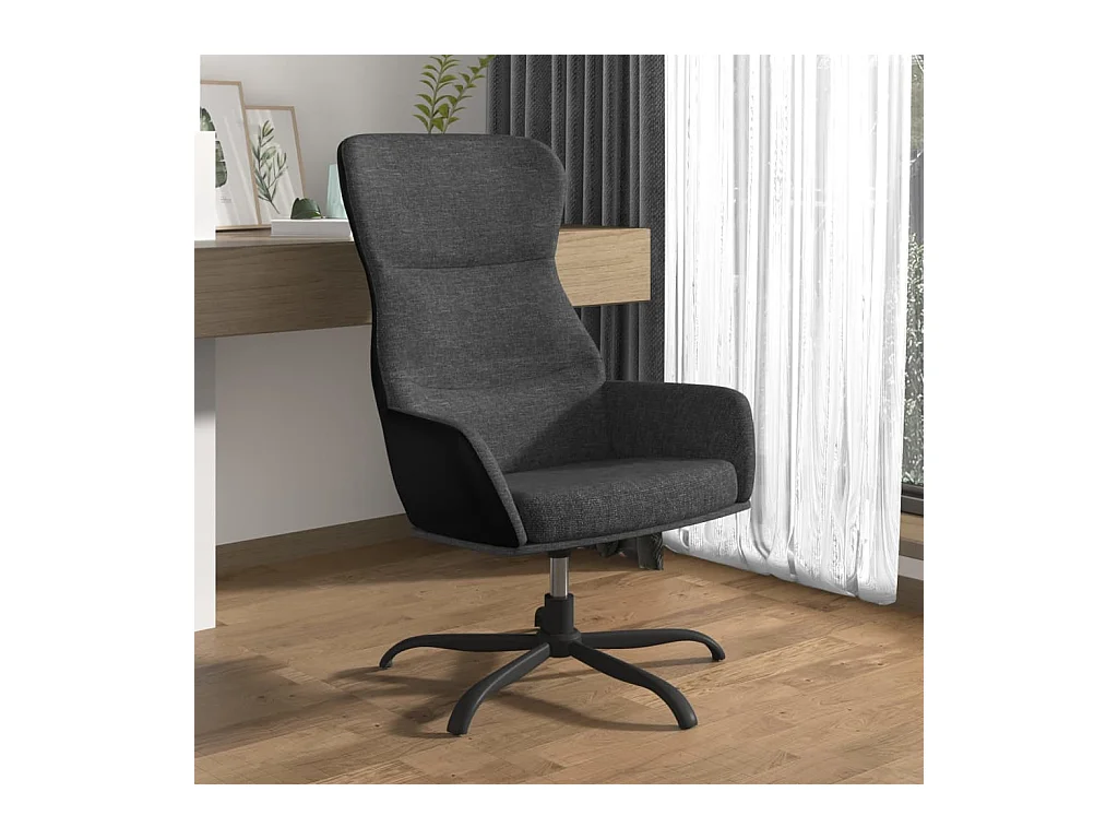 Chaise de relaxation Gris foncé Tissu