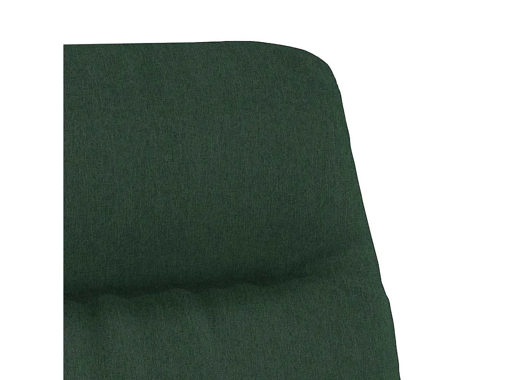 Chaise de relaxation Vert foncé Tissu