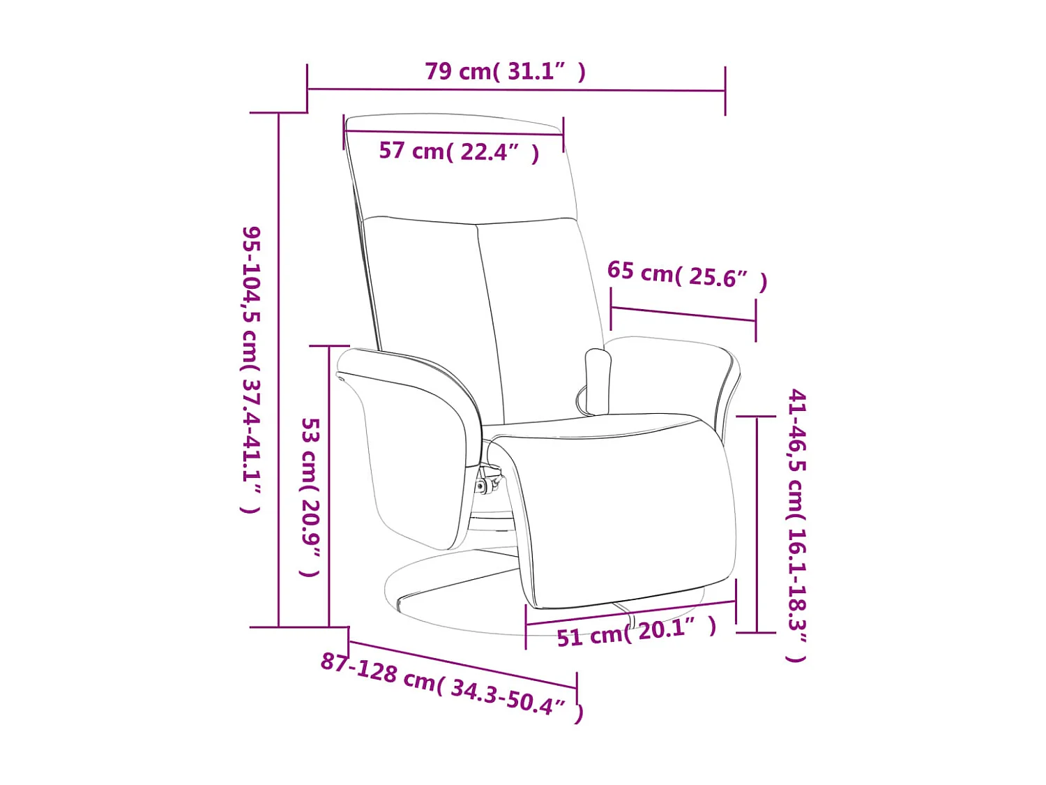 Massagesessel mit Fußteil Hellgelb Stoff