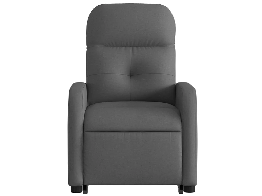 Poltrona Alzapersona Reclinabile Grigio Scuro in Tessuto