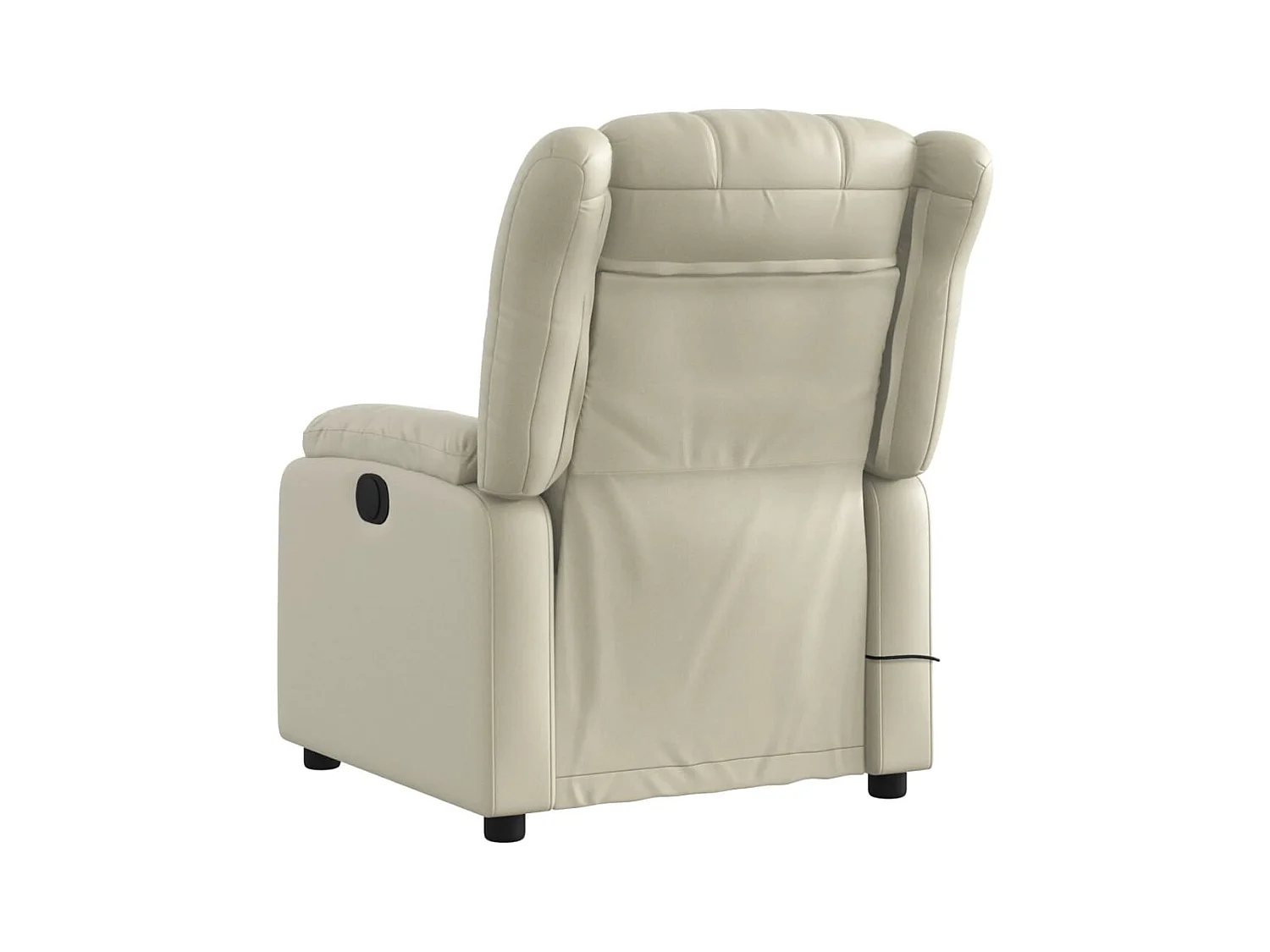 Fauteuil de massage inclinable électrique crème similicuir