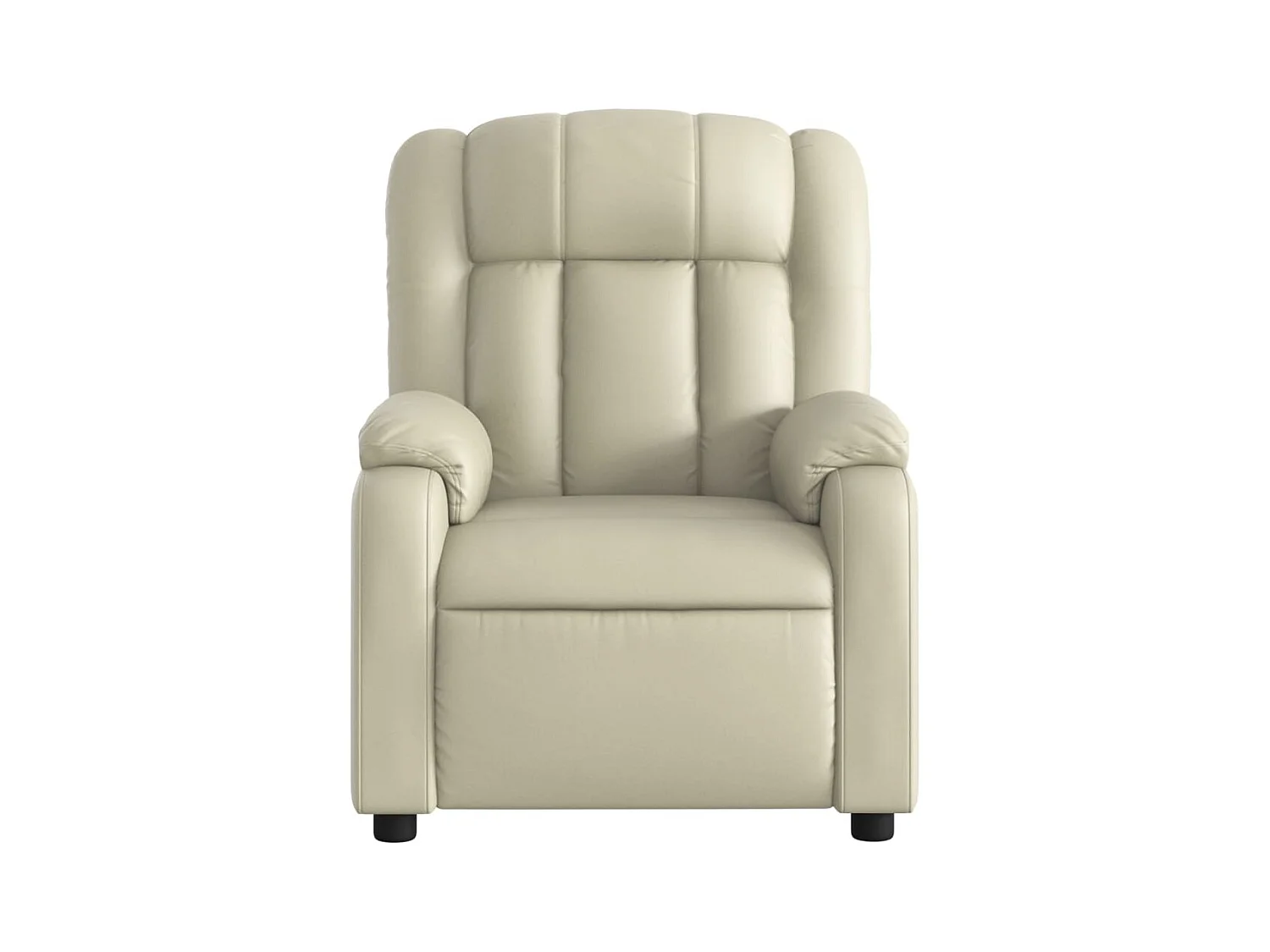Fauteuil de massage inclinable électrique crème similicuir