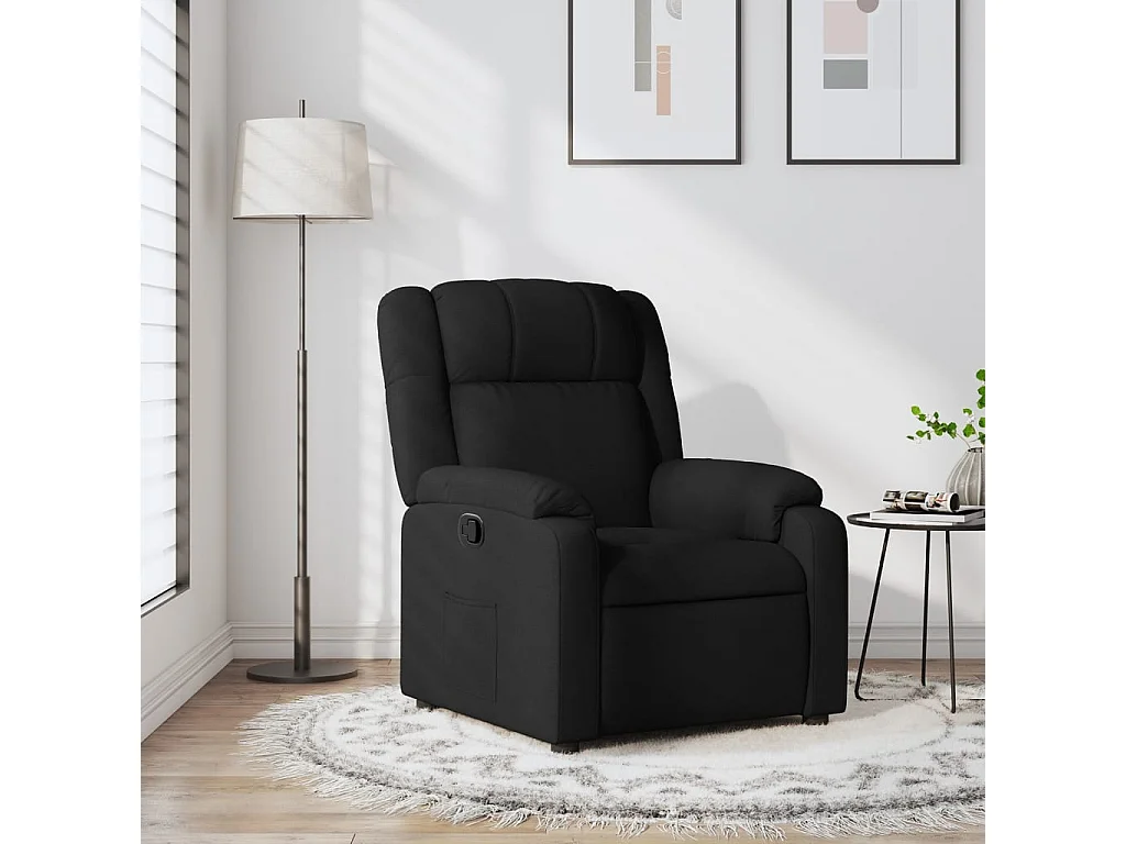 Fauteuil inclinable Noir Tissu