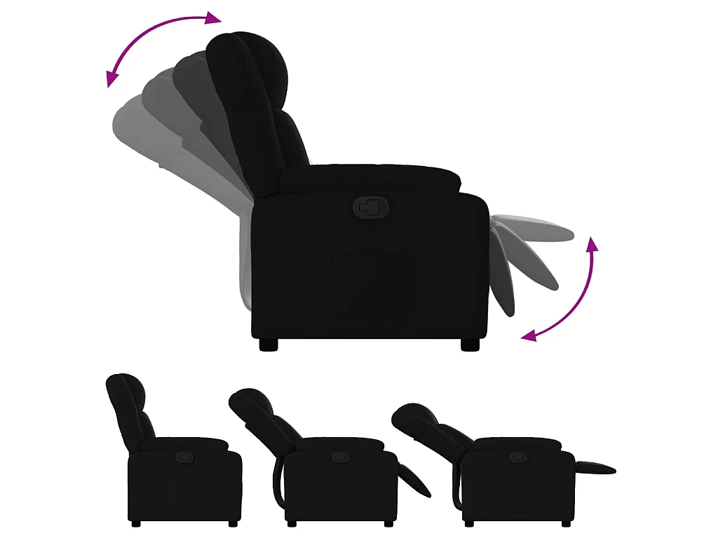 Relaxsessel Schwarz Stoff