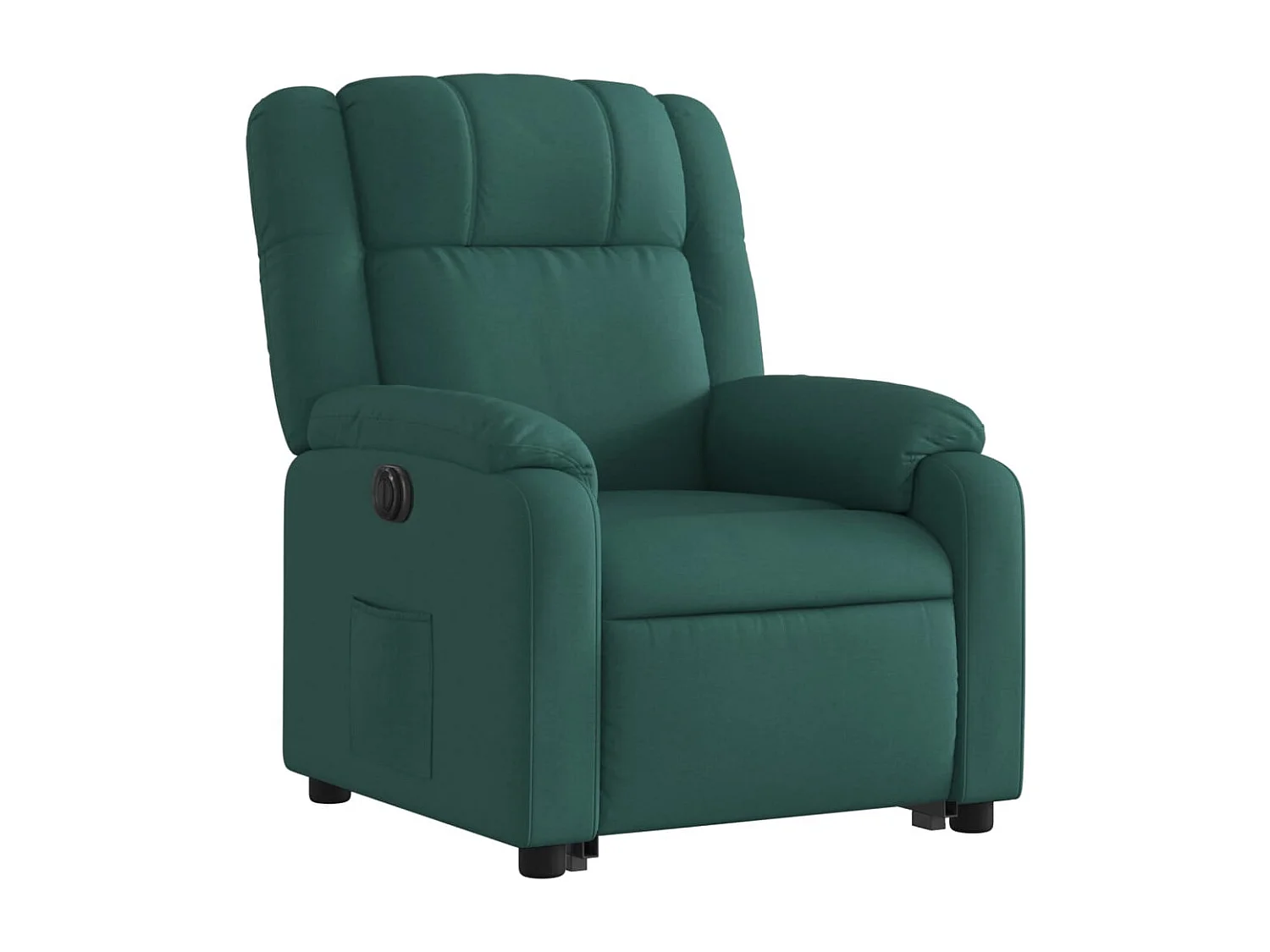 Fauteuil inclinable électrique vert foncé tissu