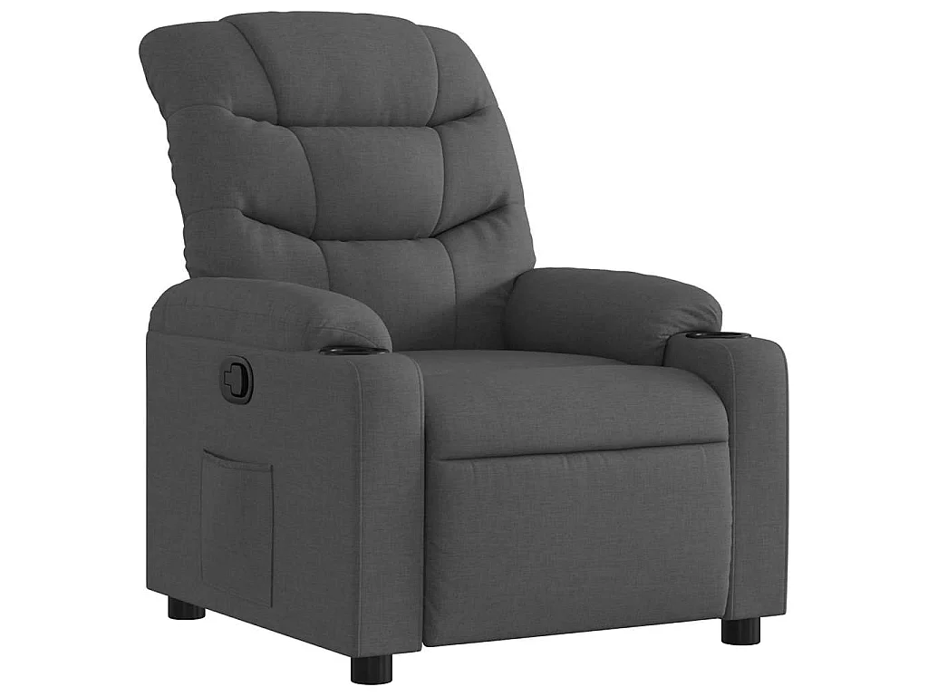 Fauteuil inclinable Gris foncé Tissu