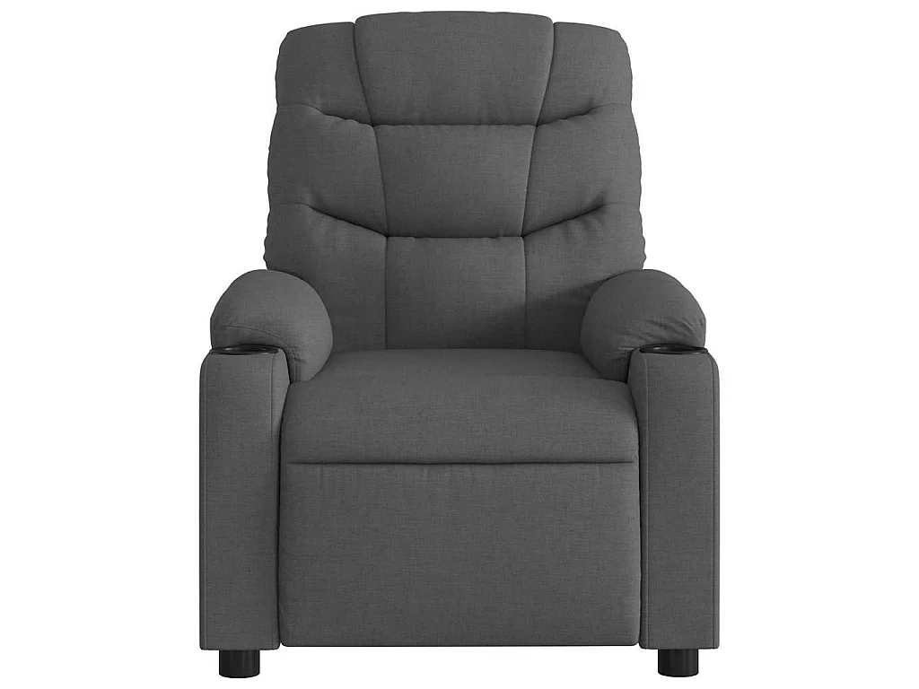 Sillón reclinable de tela gris oscuro