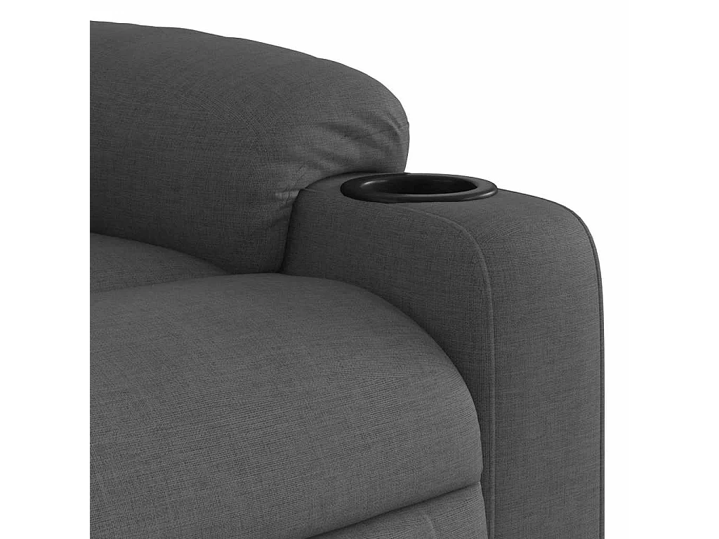 Sillón reclinable de tela gris oscuro