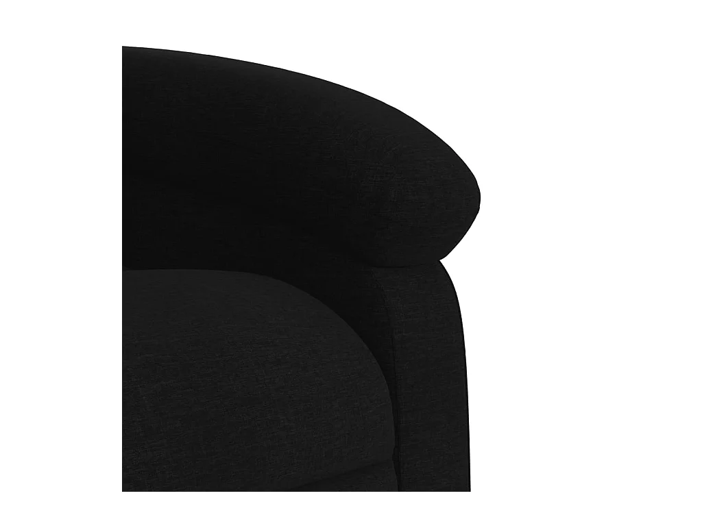 Fauteuil inclinable électrique Noir Tissu