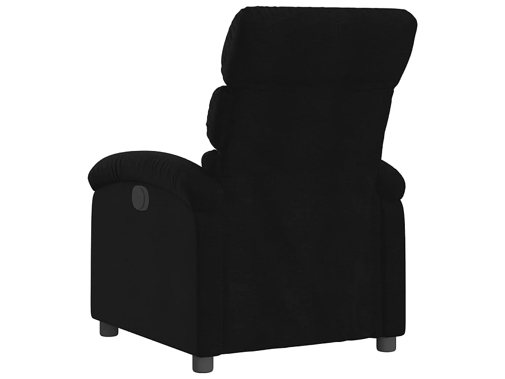 Fauteuil verstelbaar elektrisch stof zwart