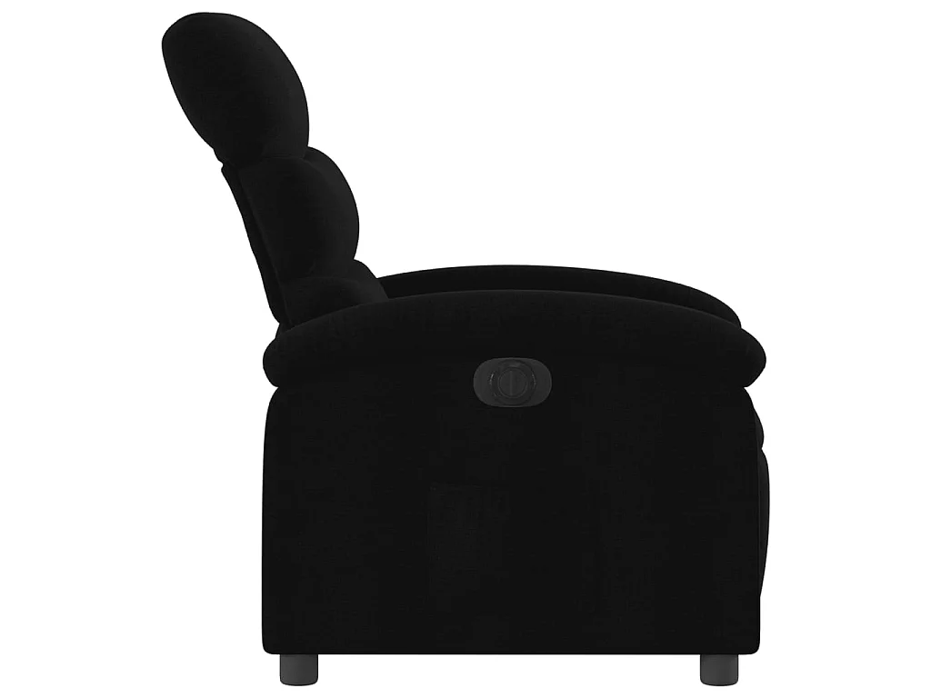 Fauteuil verstelbaar elektrisch stof zwart
