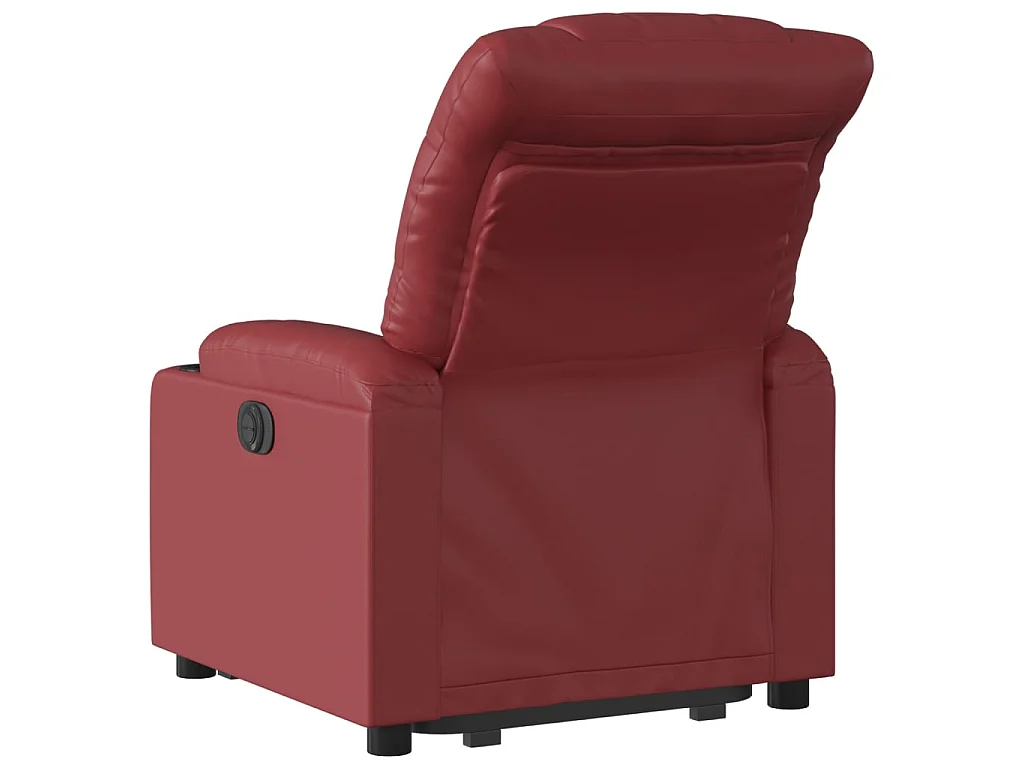 Relaxsessel mit Aufstehhilfe Weinrot Kunstleder