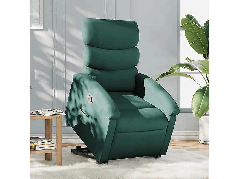 Fauteuil inclinable vert foncé tissu