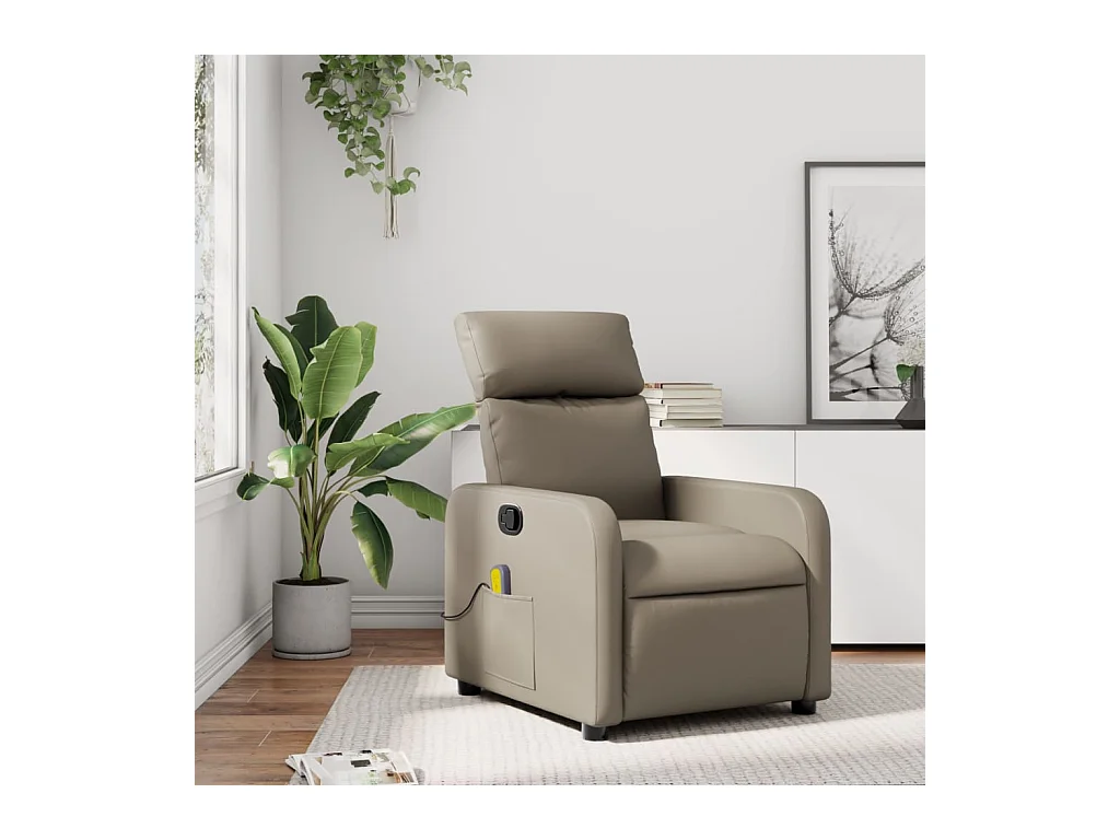 Fauteuil de massage inclinable Cappuccino Similicuir
