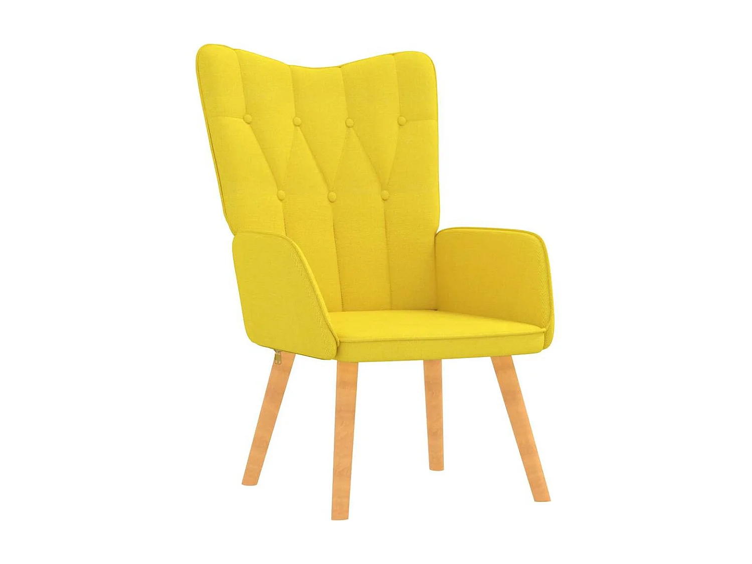 Chaise de relaxation avec tabouret Jaune moutarde Tissu