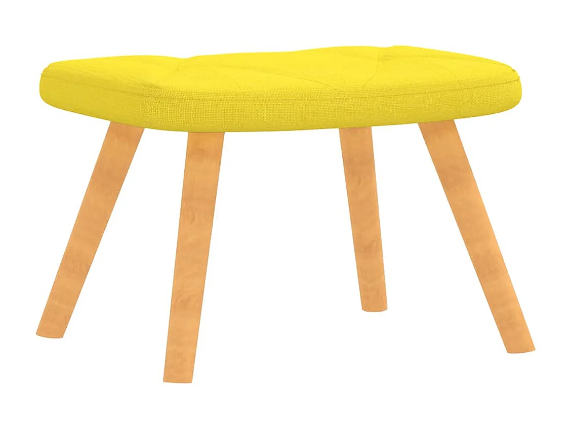 Chaise de relaxation avec tabouret Jaune moutarde Tissu