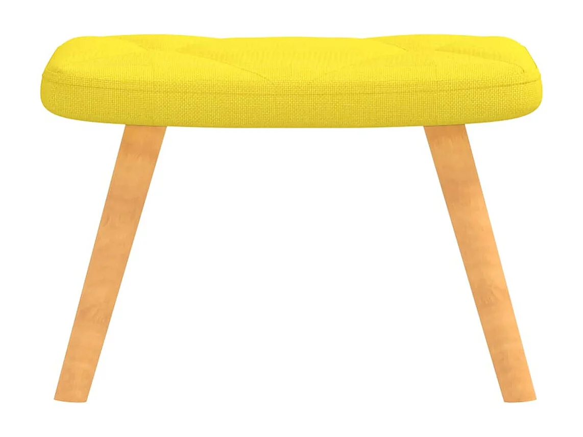 Chaise de relaxation avec tabouret Jaune moutarde Tissu