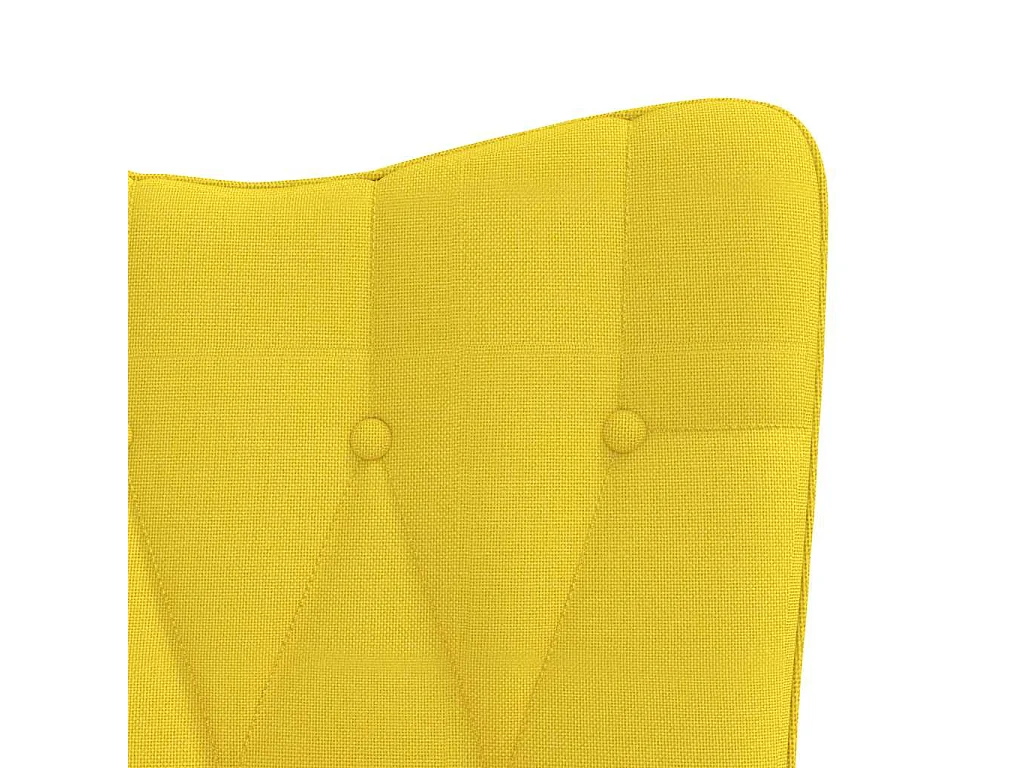 Chaise de relaxation avec tabouret Jaune moutarde Tissu