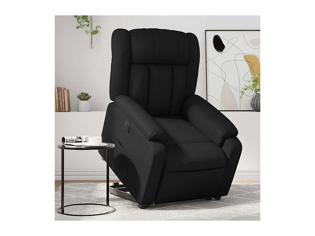 Fauteuil inclinable électrique noir similicuir