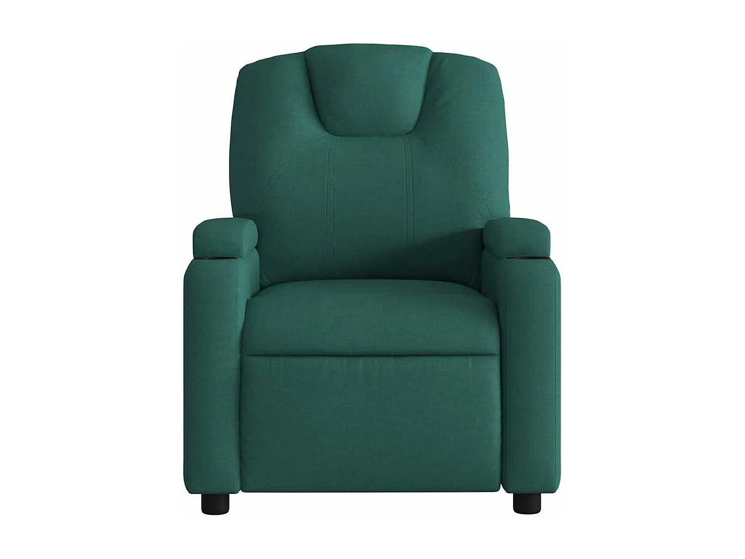 Fauteuil de massage inclinable Vert foncé Tissu