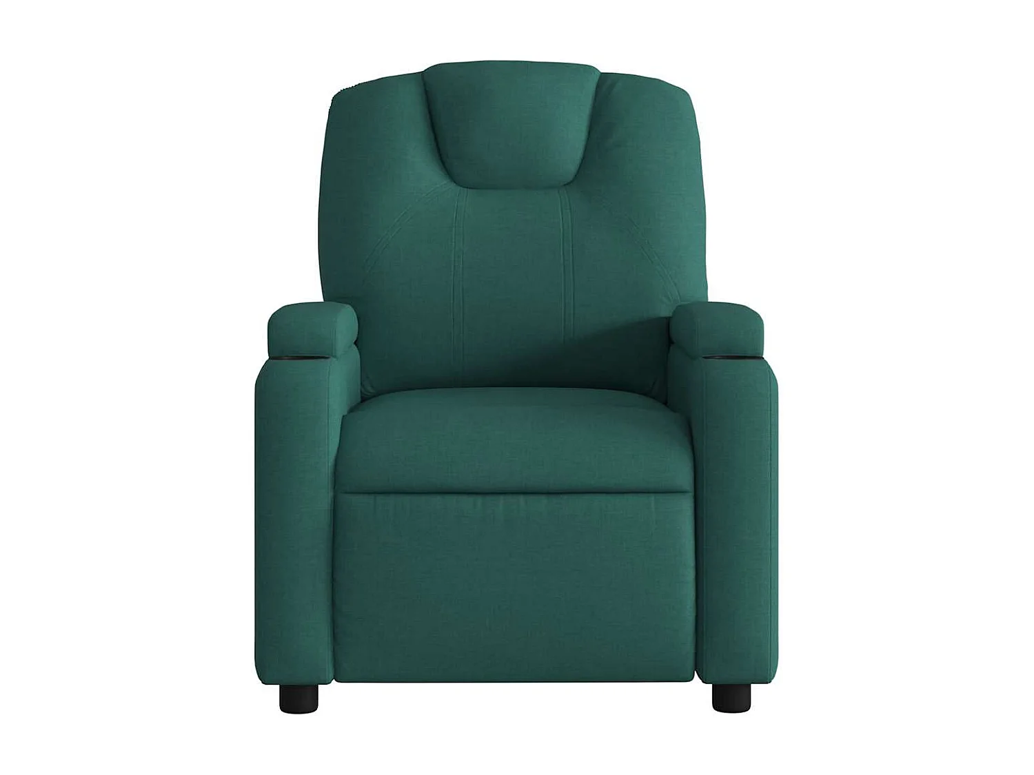 Fauteuil de massage inclinable Vert foncé Tissu