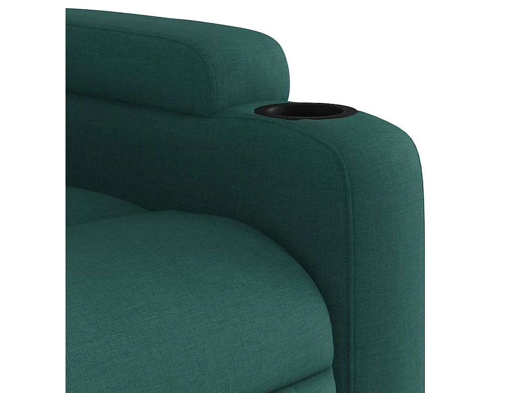 Fauteuil de massage inclinable Vert foncé Tissu
