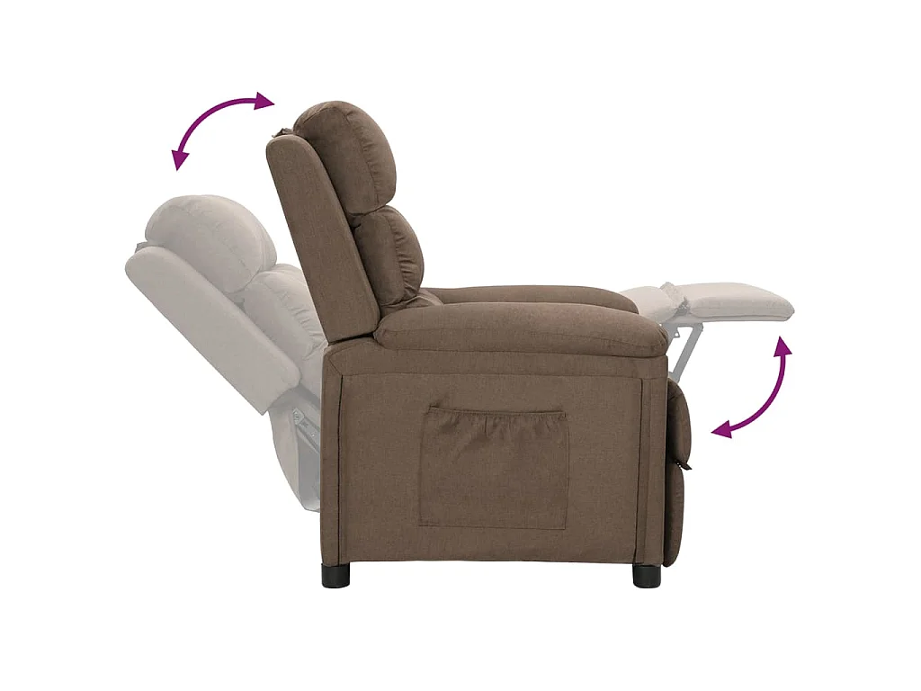 Relaxsessel Taupe Stoff