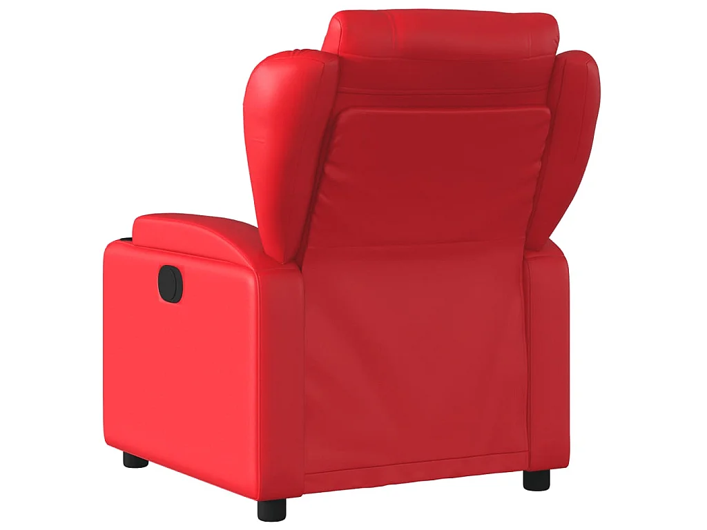 Poltrona reclinável couro artificial vermelho