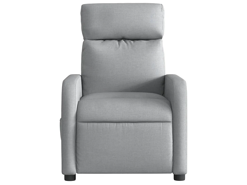 Fauteuil elektrisch verstelbaar stof lichtgrijs