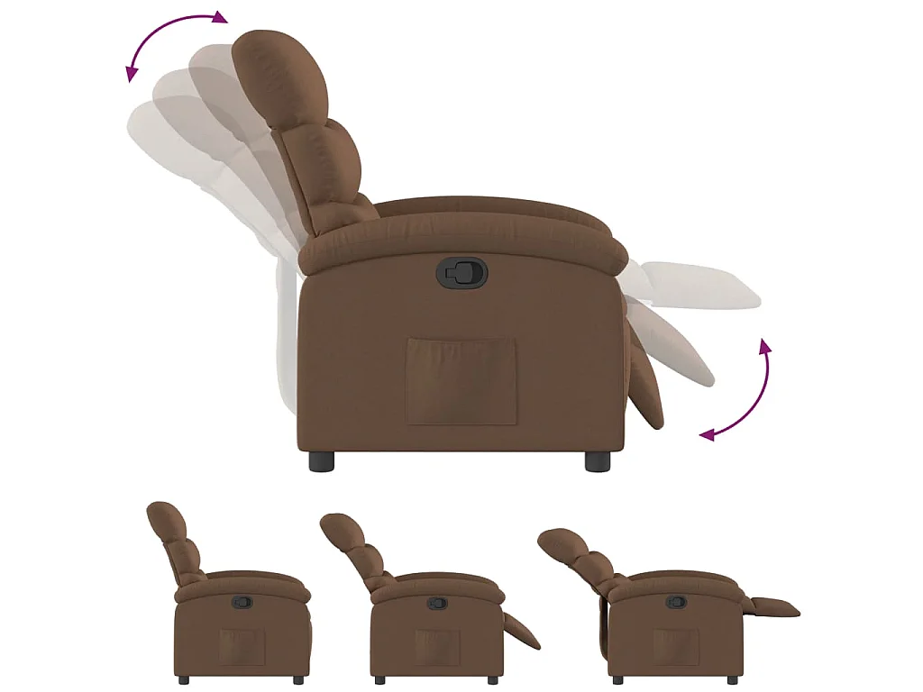 Relaxsessel Braun Stoff