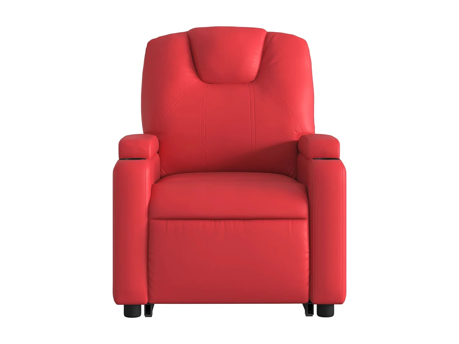 Relaxsessel mit Aufstehhilfe Rot Kunstleder