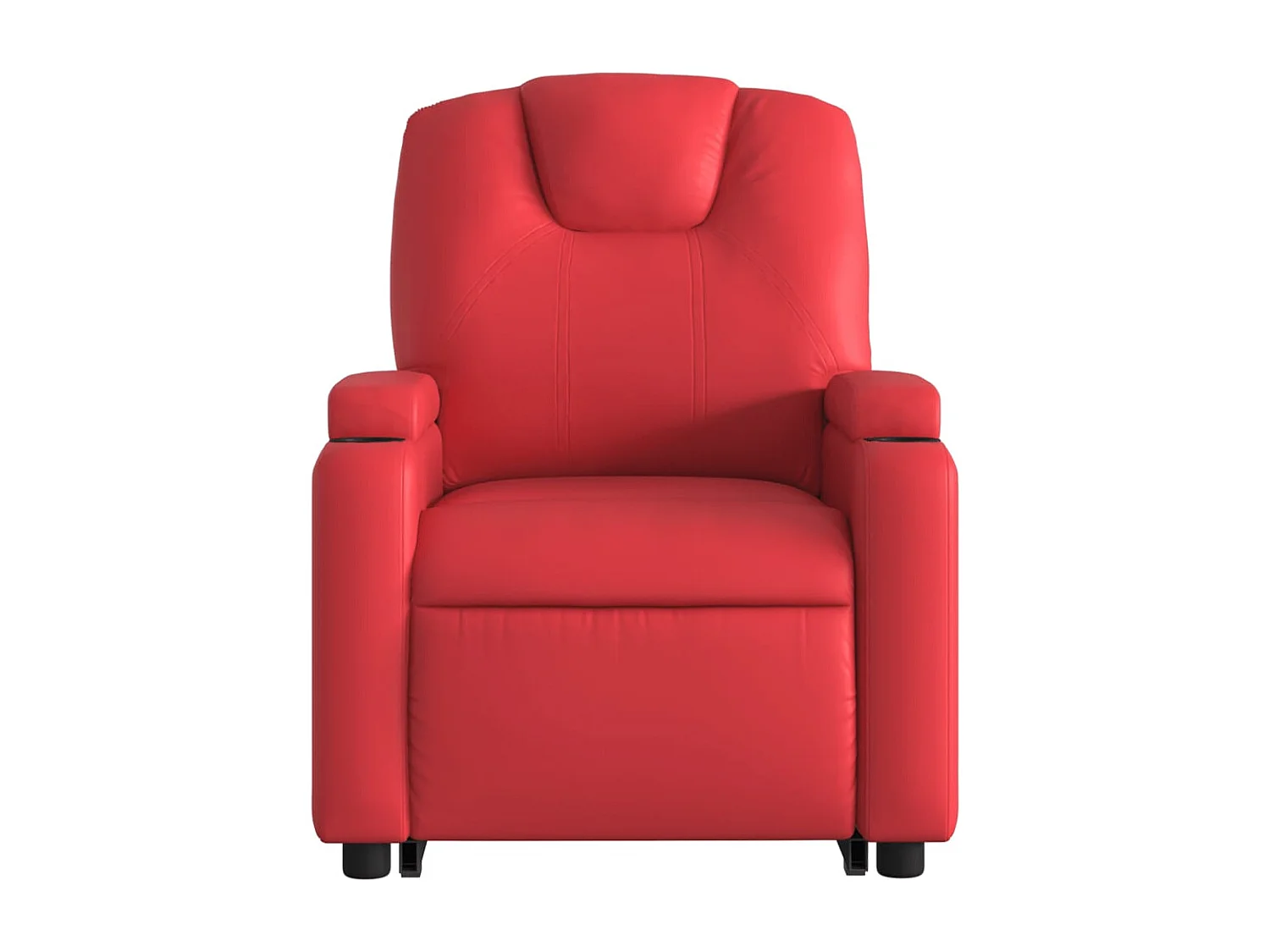 Relaxsessel mit Aufstehhilfe Rot Kunstleder