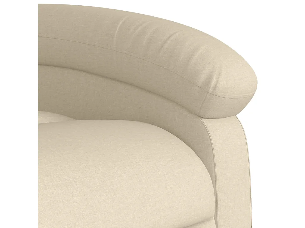 Poltrona Alzapersona Reclinabile Elettrica Crema in Tessuto