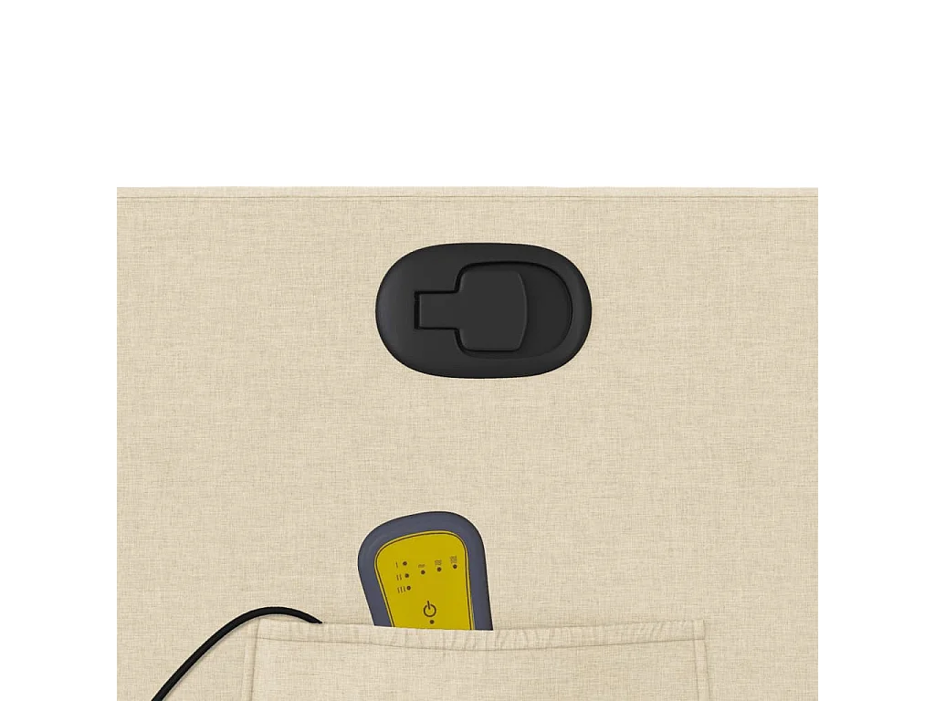 Fauteuil de massage inclinable Crème Tissu