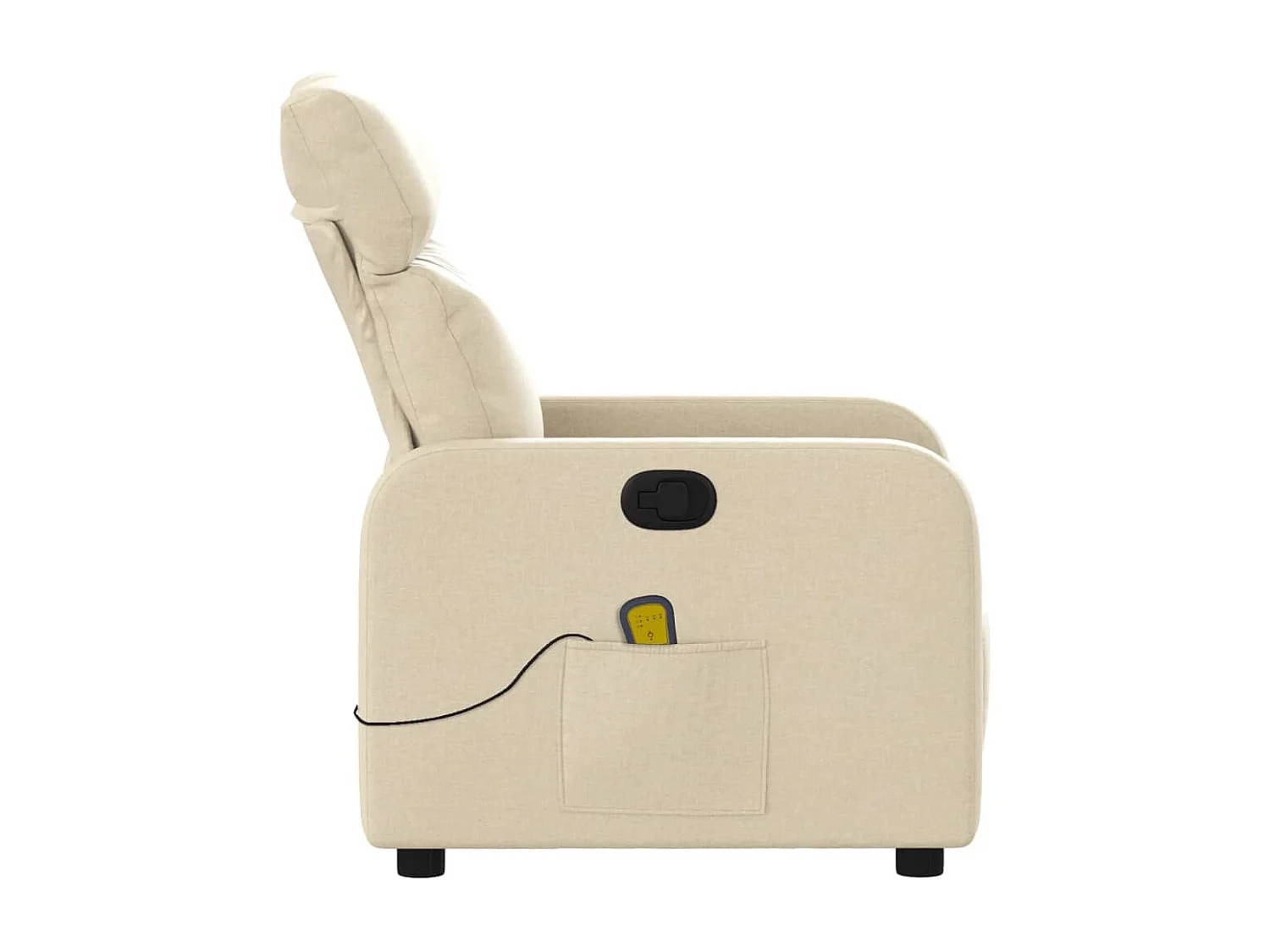 Massagesessel Creme Stoff